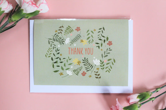 "Thank you" card