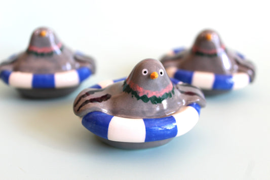 Pool party pigeons