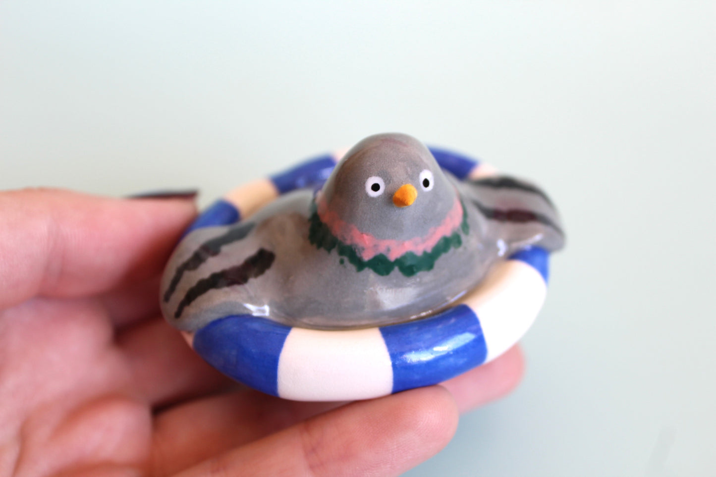 Pool party pigeons
