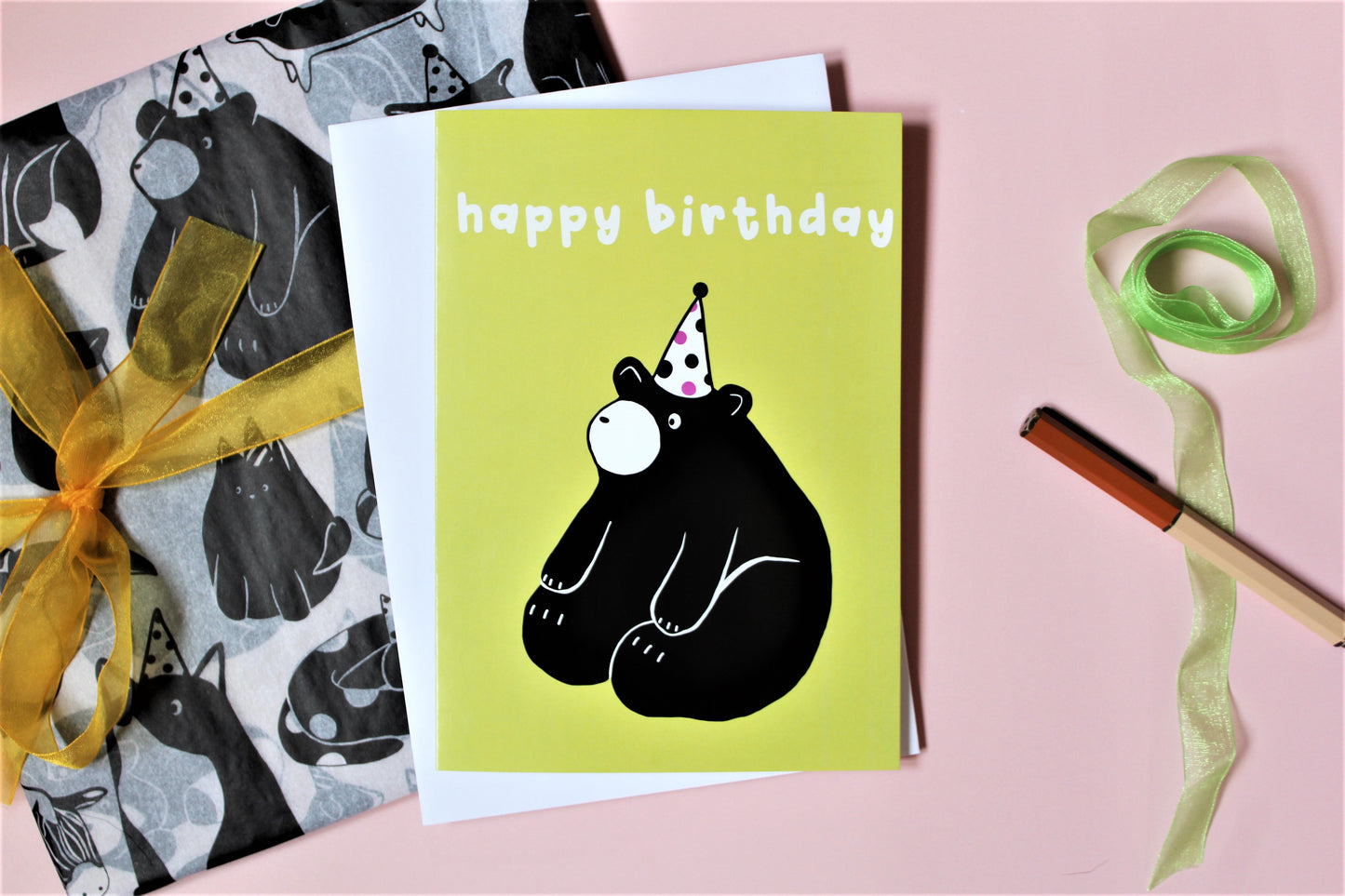 Party bear birthday card