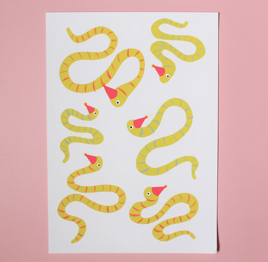 Party snakes print